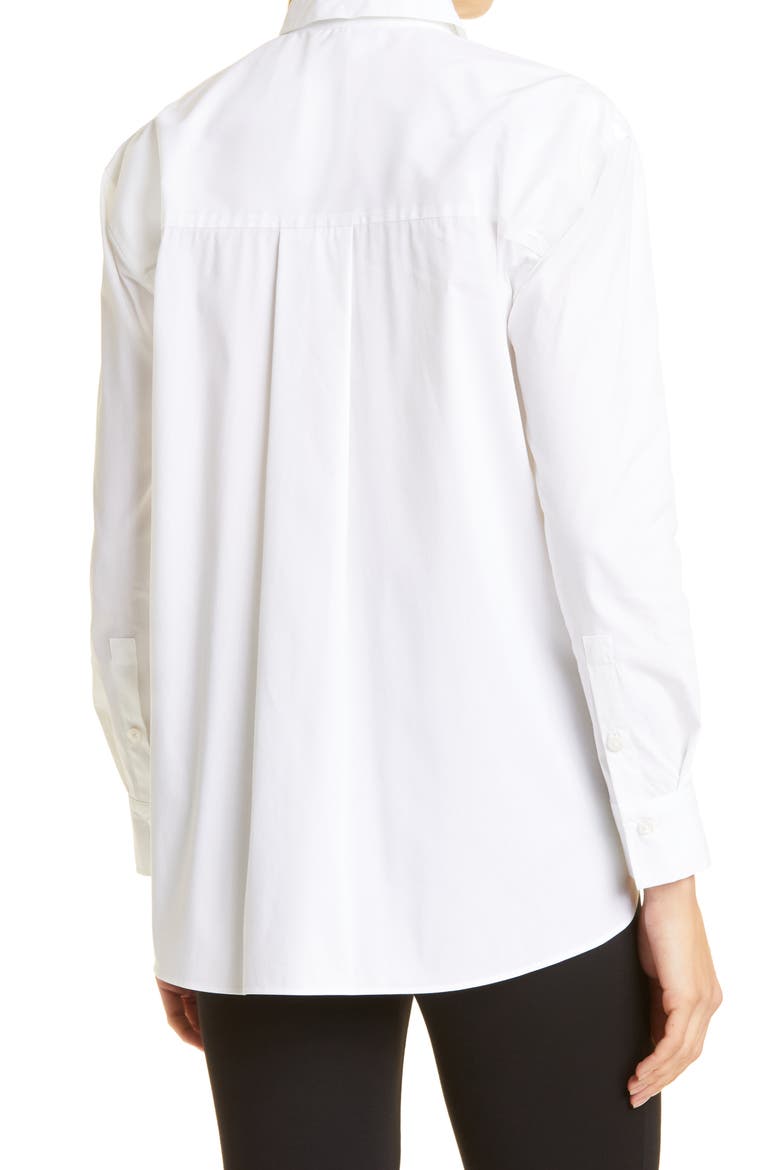 DONNA KARAN WOMAN Tie Front Button-Up Shirt, Alternate, color, WHITE