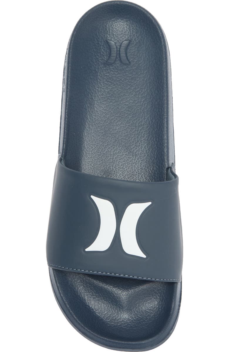 Hurley Logo Slide Sandal, Alternate, color, Navy