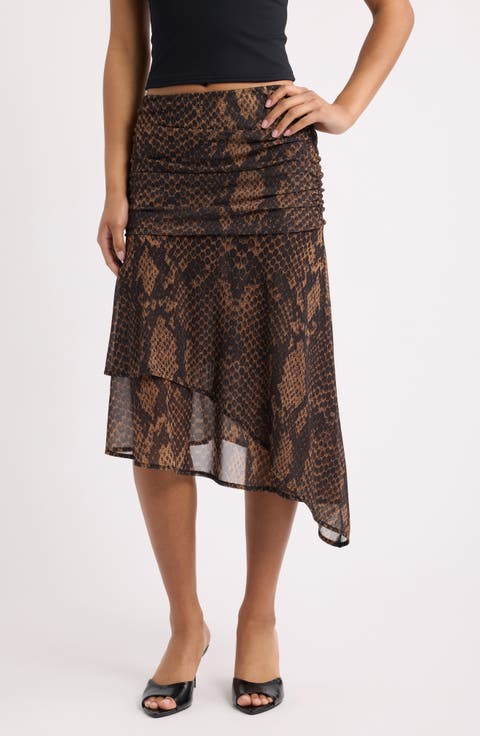 Festa Mesh Midi Skirt