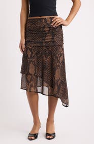Feners Festa Mesh Midi Skirt