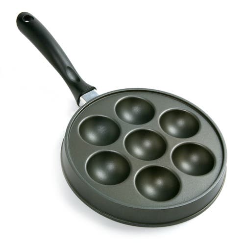 Norpro Stuffed Aebleskiver Pancake Pan With 2.25-inch Cavities In Black