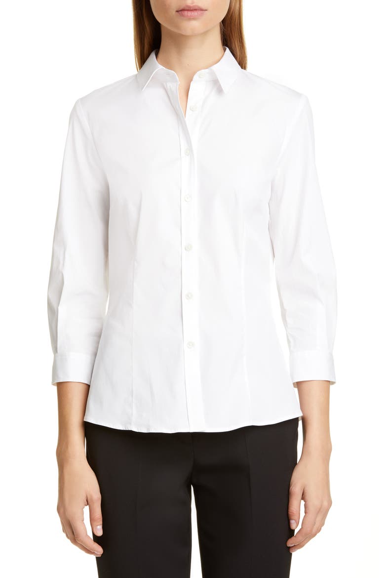 Poplin Shirt, Main, color, WHITE