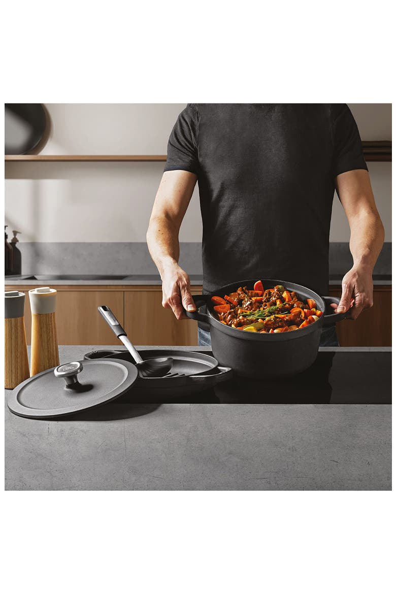 Leo Graphite 3-Piece Cookware Set, Alternate, color, BLACK