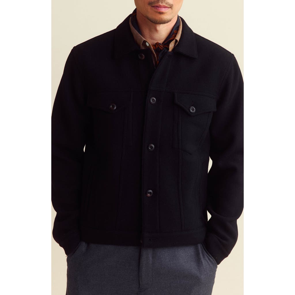 Billy Reid Tupelo Wool Shirt Jacket in Black
