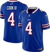 Nike Men's Nike James Cook III Royal Buffalo Bills Team Vapor F.U.S.E. Stitched Limited Jersey