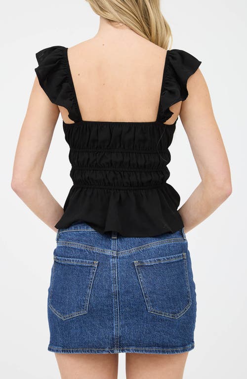 BLU PEPPER BLU PEPPER RUFFLE SHIRRED PEPLUM TANK