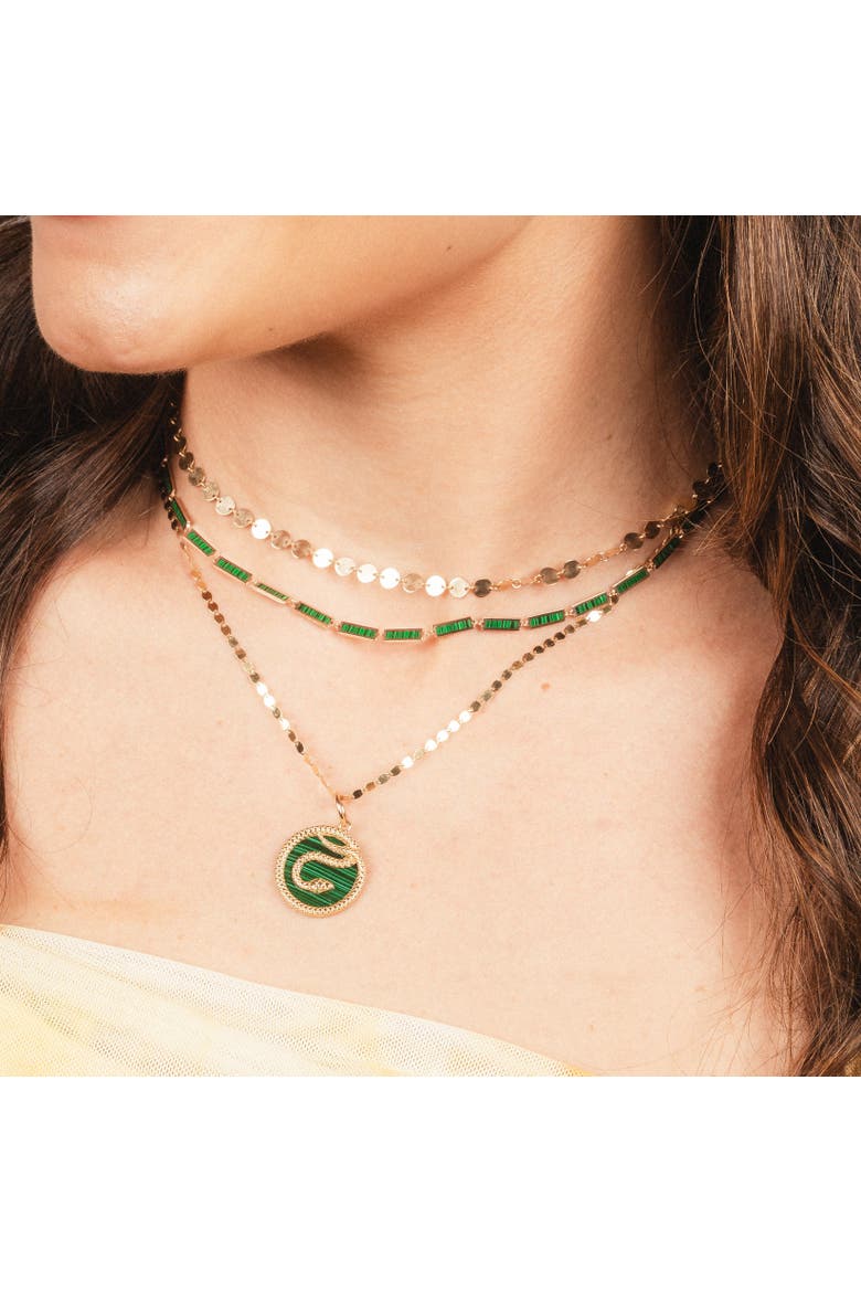 Malachite Snake Charm, Alternate, color, Malachite