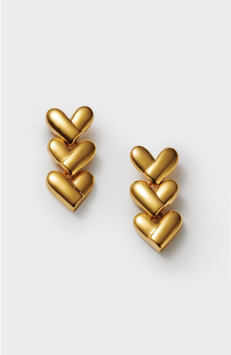 Katie Loxton Heart Link Earrings, Main, color, 