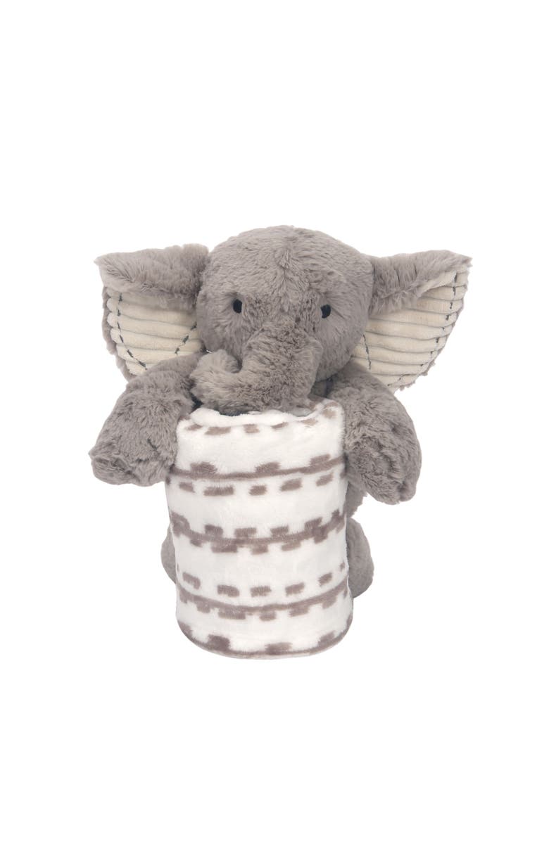 Lambs & Ivy Blanket & Plush Luxury Newborn Baby Gift Set - Elephant, Alternate, color, Gray