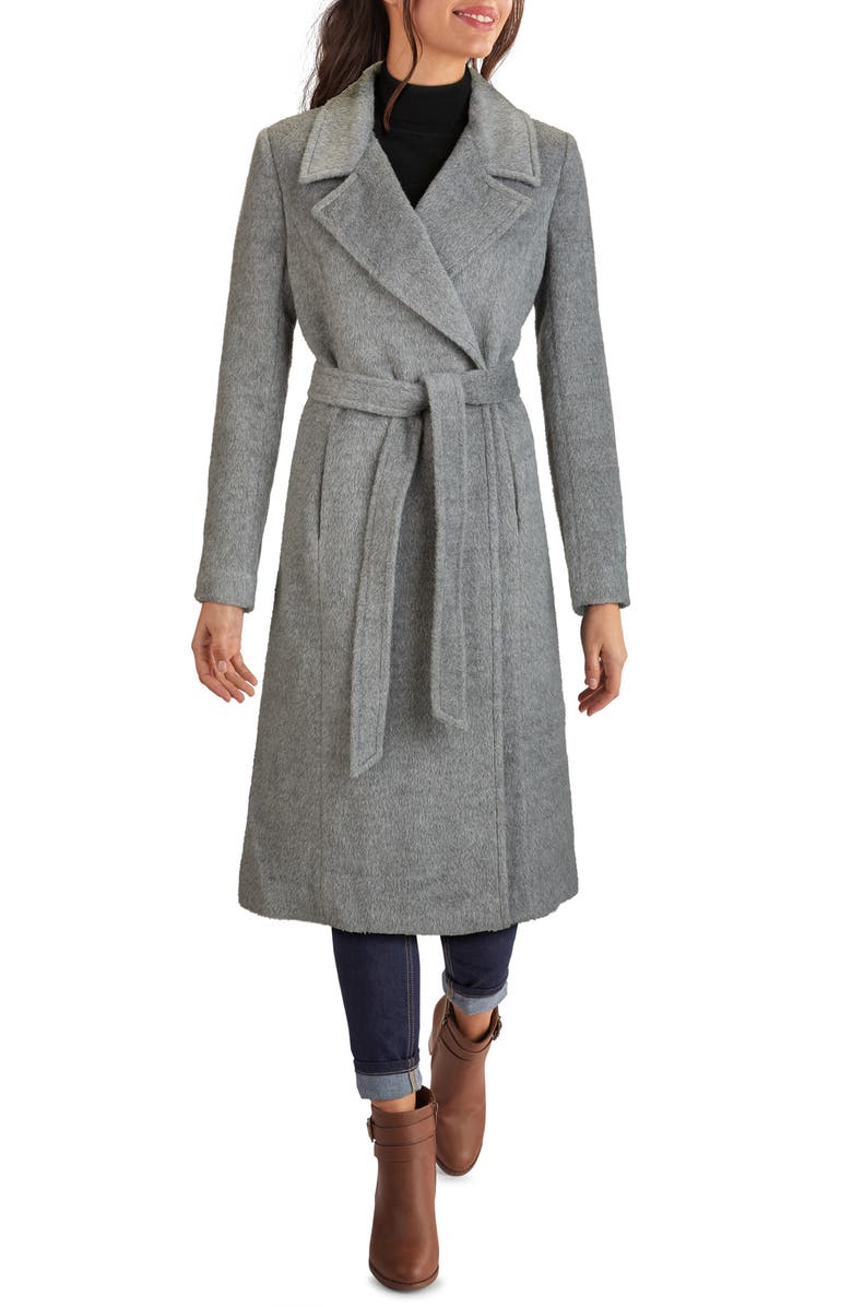 Cole Haan Signature Wool & Alpaca Blend Wrap Coat, Main, color,
