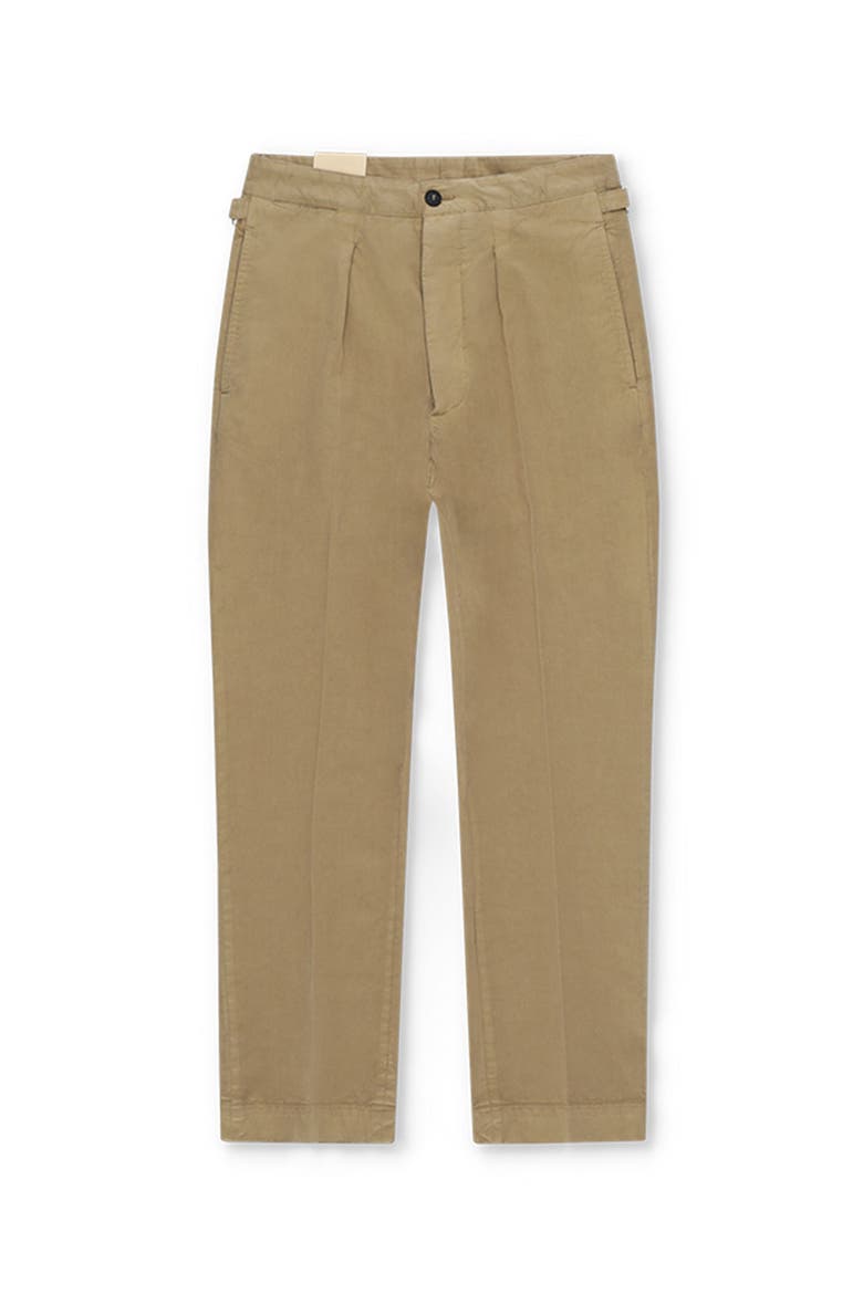 Oklahoma Cotton Pleated Trousers, Main, color, BEIGE