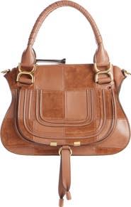 Chloé Marcie Leather & Suede Patchwork Satchel
