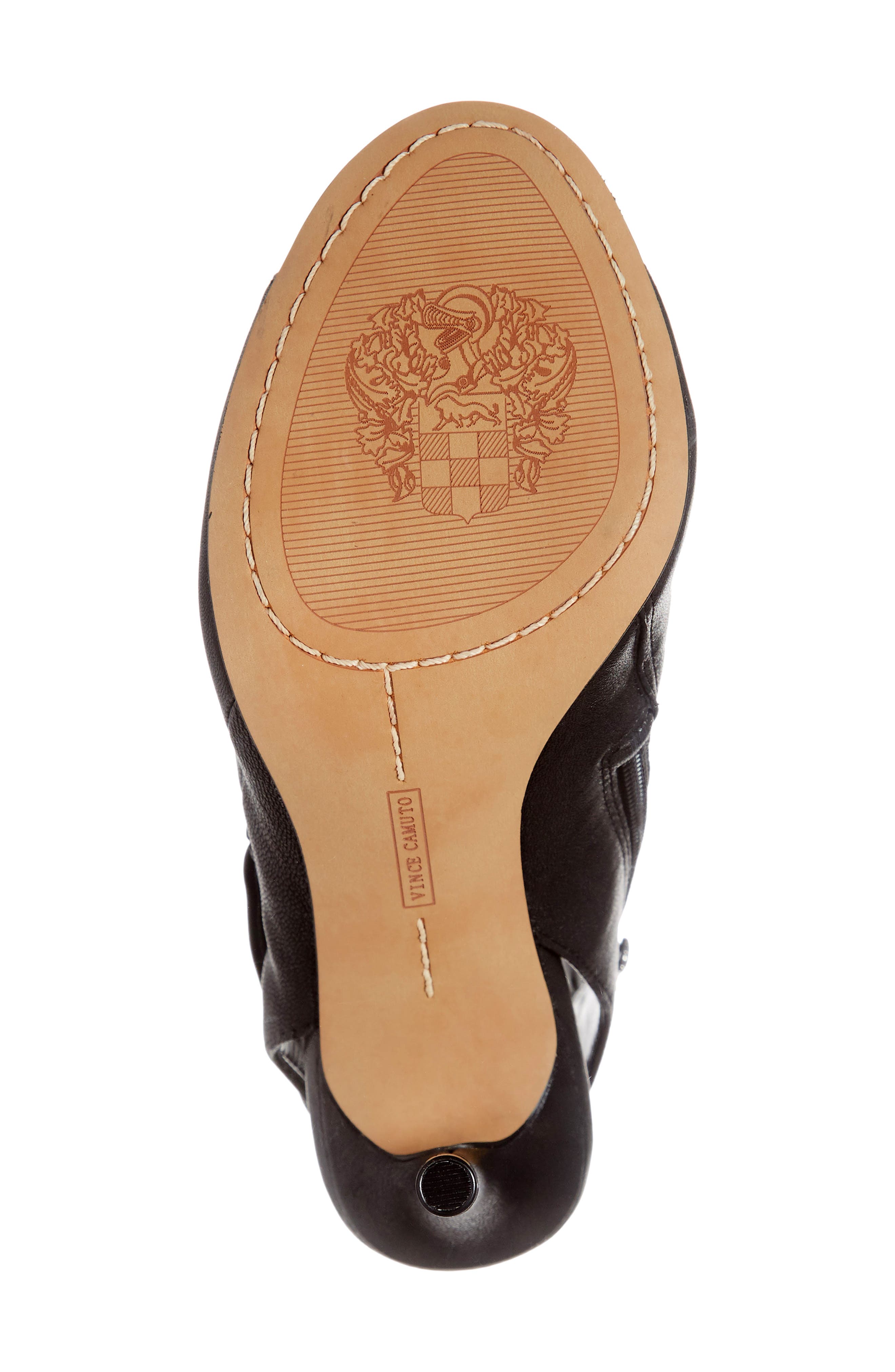 Cholia Asymmetrical Sandal Bootie, Alternate, color, BLACK LEATHER