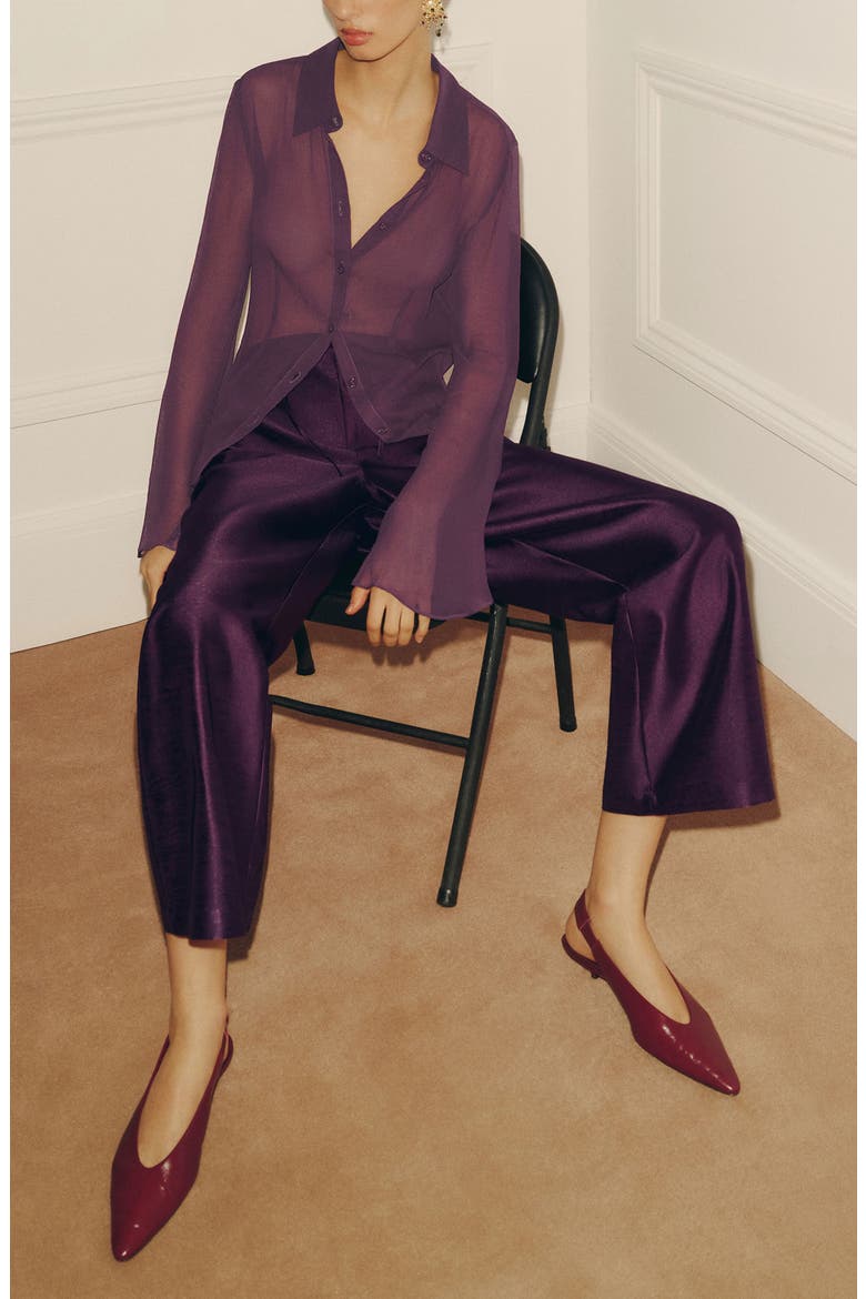 Olina Drawstring Crop Pants, Alternate, color, PURPLE