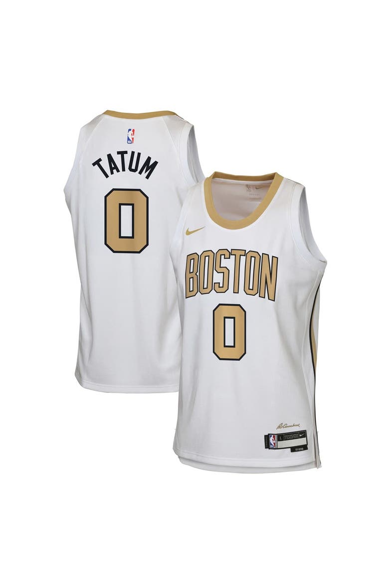 Youth Nike Jayson Tatum White Boston Celtics 2025/26 City Edition Swingman Jersey, Main, color, White