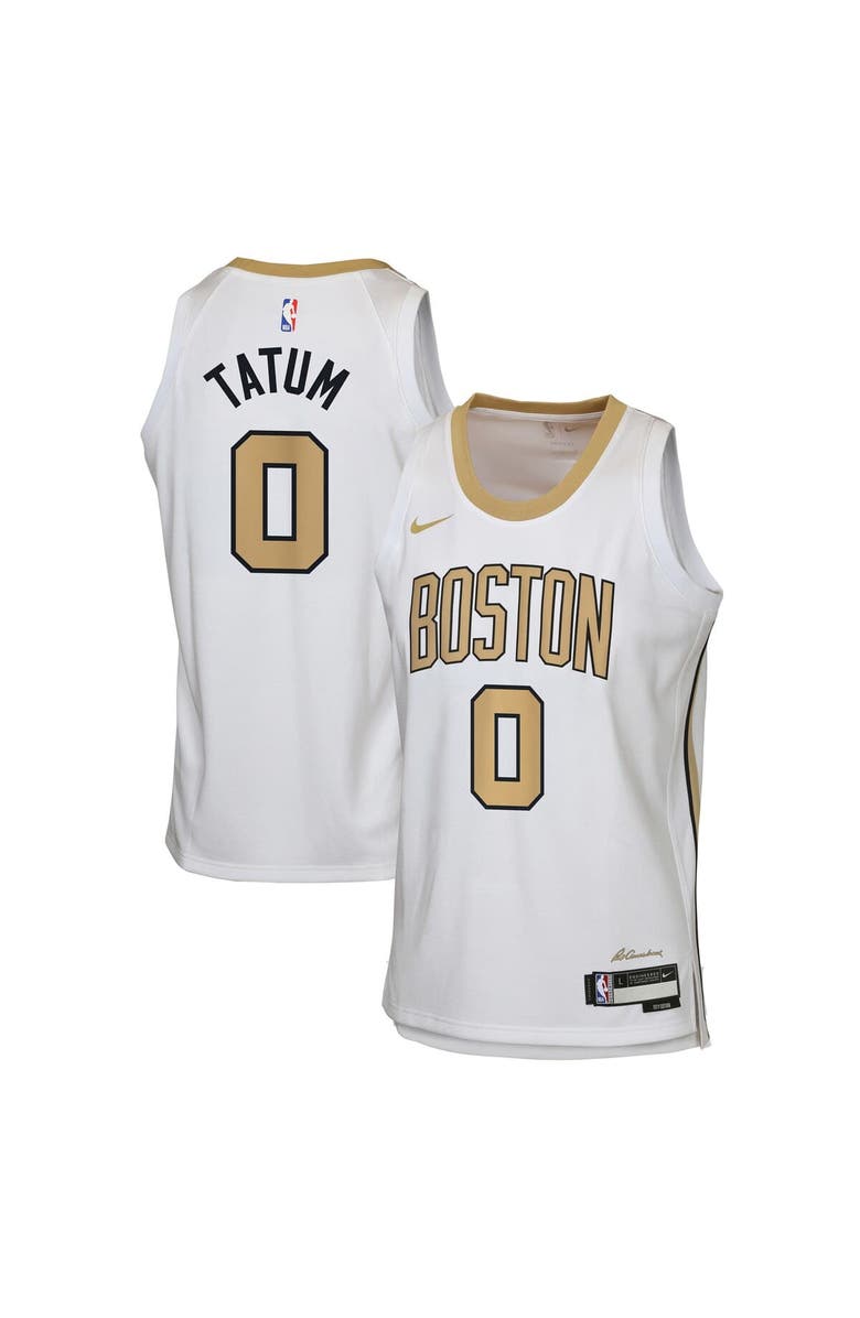 Nike Youth Nike Jayson Tatum White Boston Celtics 2025/26 City Edition Swingman Jersey, Main, color, White
