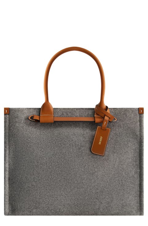 Structured Felt Tote Bag