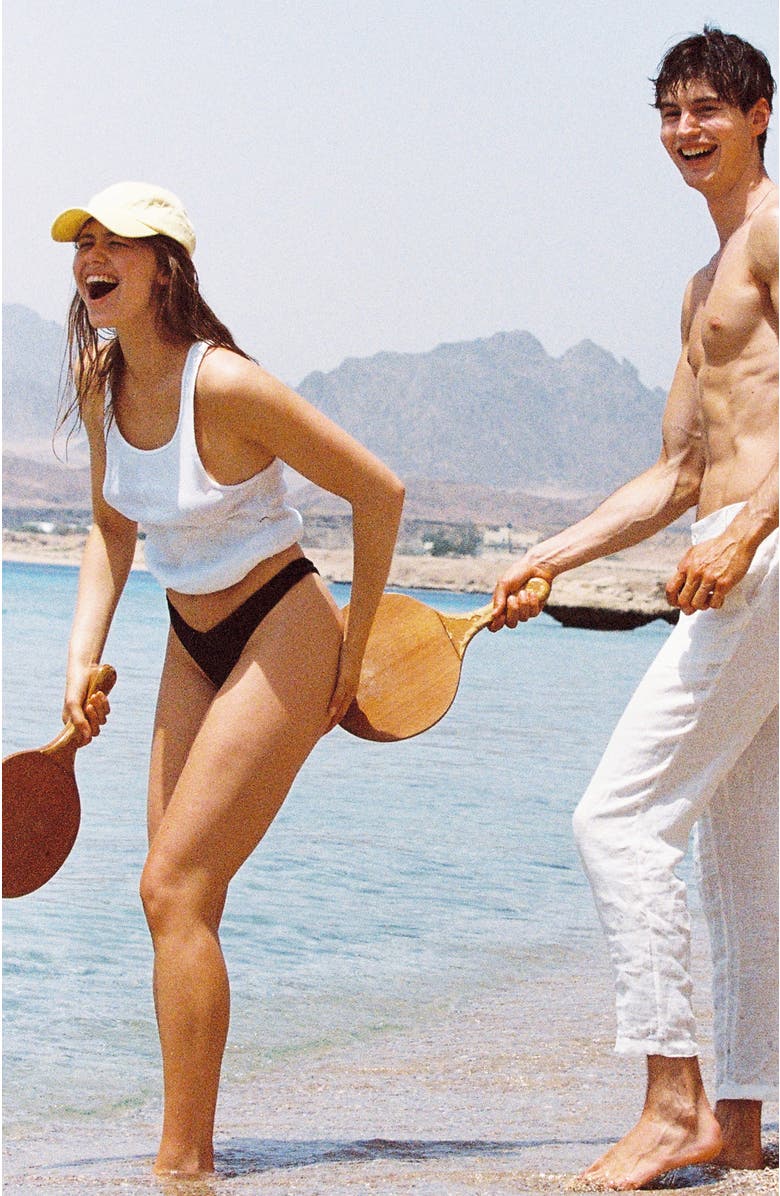 Sunkissed LE SPORTY SWIM BOTTOM, Alternate, color, Black