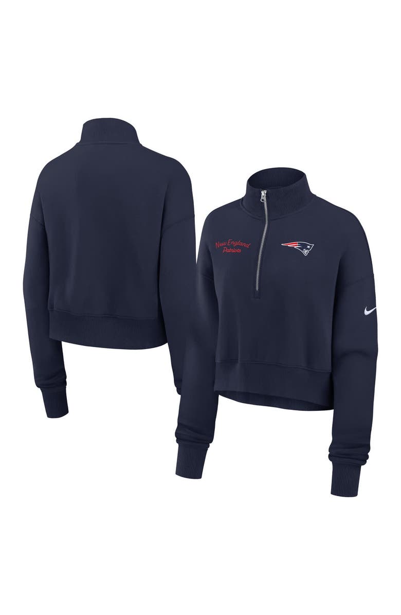 Nike Women's Nike Navy New England Patriots Primetime Phoenix Half-Zip Sweatshirt, Main, color,