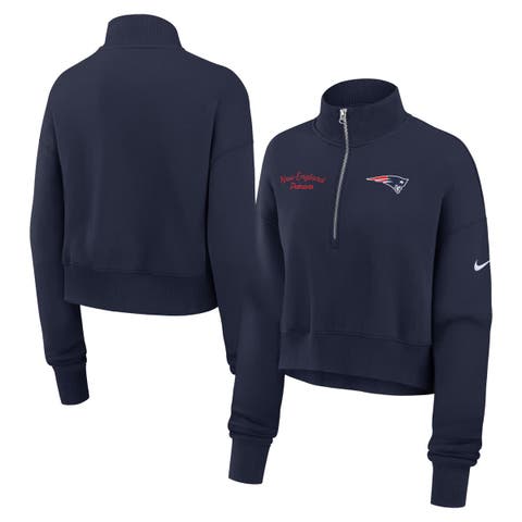 Women's Nike Navy New England Patriots Primetime Phoenix Half-Zip Sweatshirt