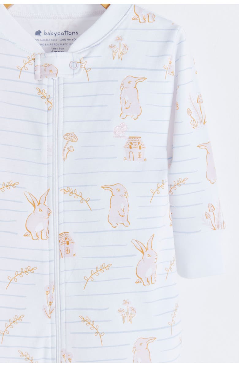 Babycottons Premium Peruvian Pima Cotton Pom Pom Zip Footed Pajama for Infant, Alternate, color,