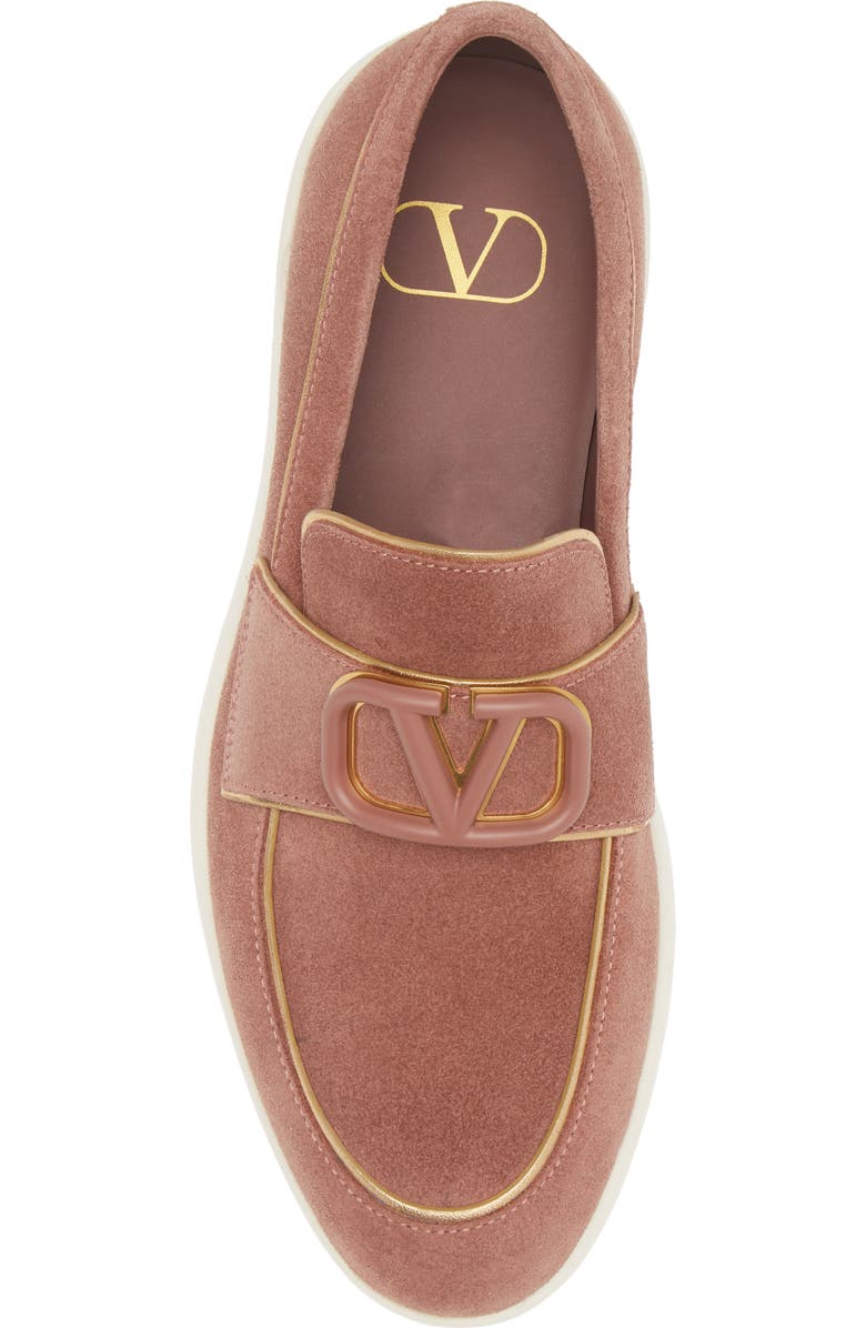 Valentino Garavani Leisure Flows Loafer, Alternate, color, Brownish Orange/ Antique Brass