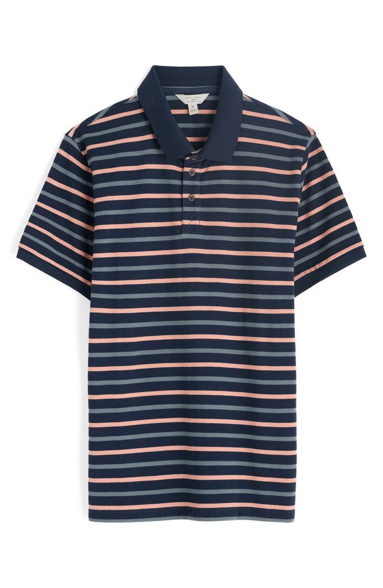 Seasalt Cornwall Balefire Stripe Organic Cotton Piqué Polo, Alternate, color, Duet Breton Maritime Pink