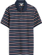 Seasalt Cornwall Balefire Stripe Organic Cotton Piqué Polo