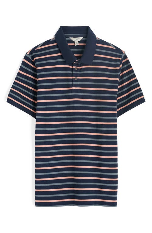 Seasalt Cornwall Balefire Stripe Organic Cotton Piqué Polo In Multi