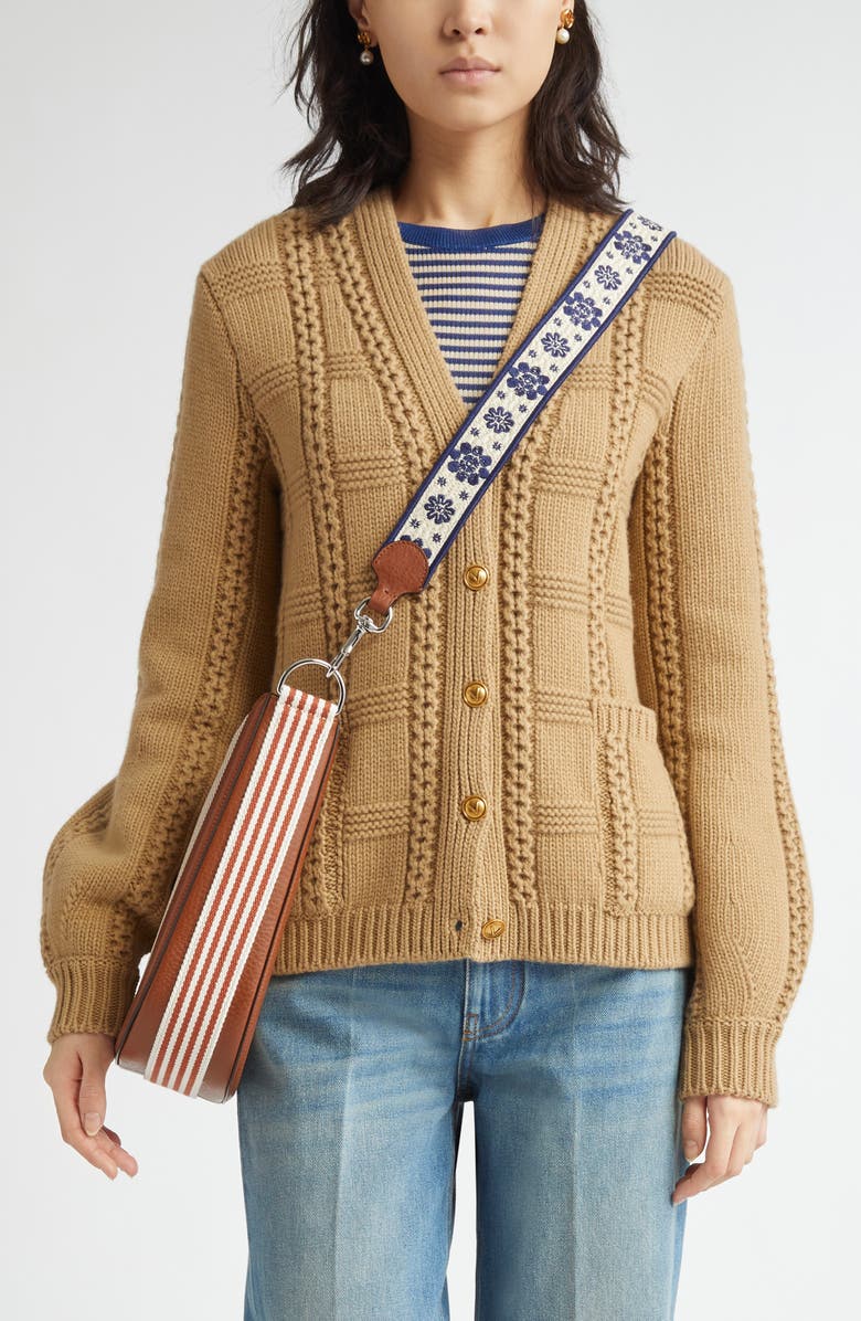 Valentino Garavani Striped Silk Sweater, Main, color, 