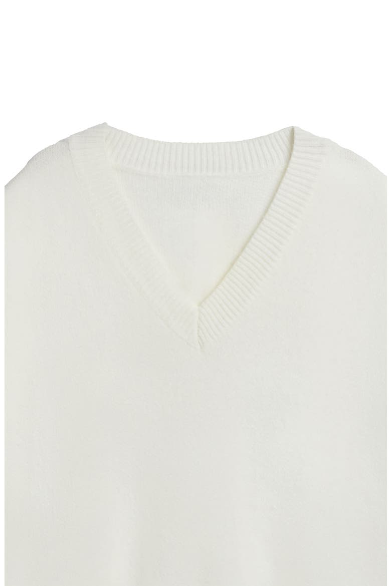 Cotton Sweater Vest, Alternate, color, WHITE