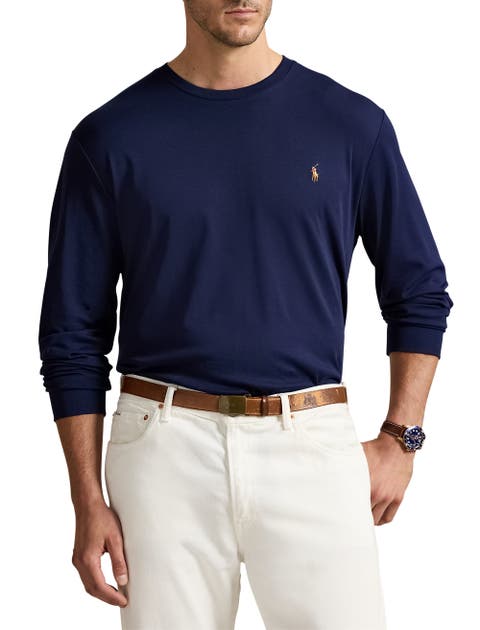 Big & Tall Soft Cotton Long-Sleeve Tee