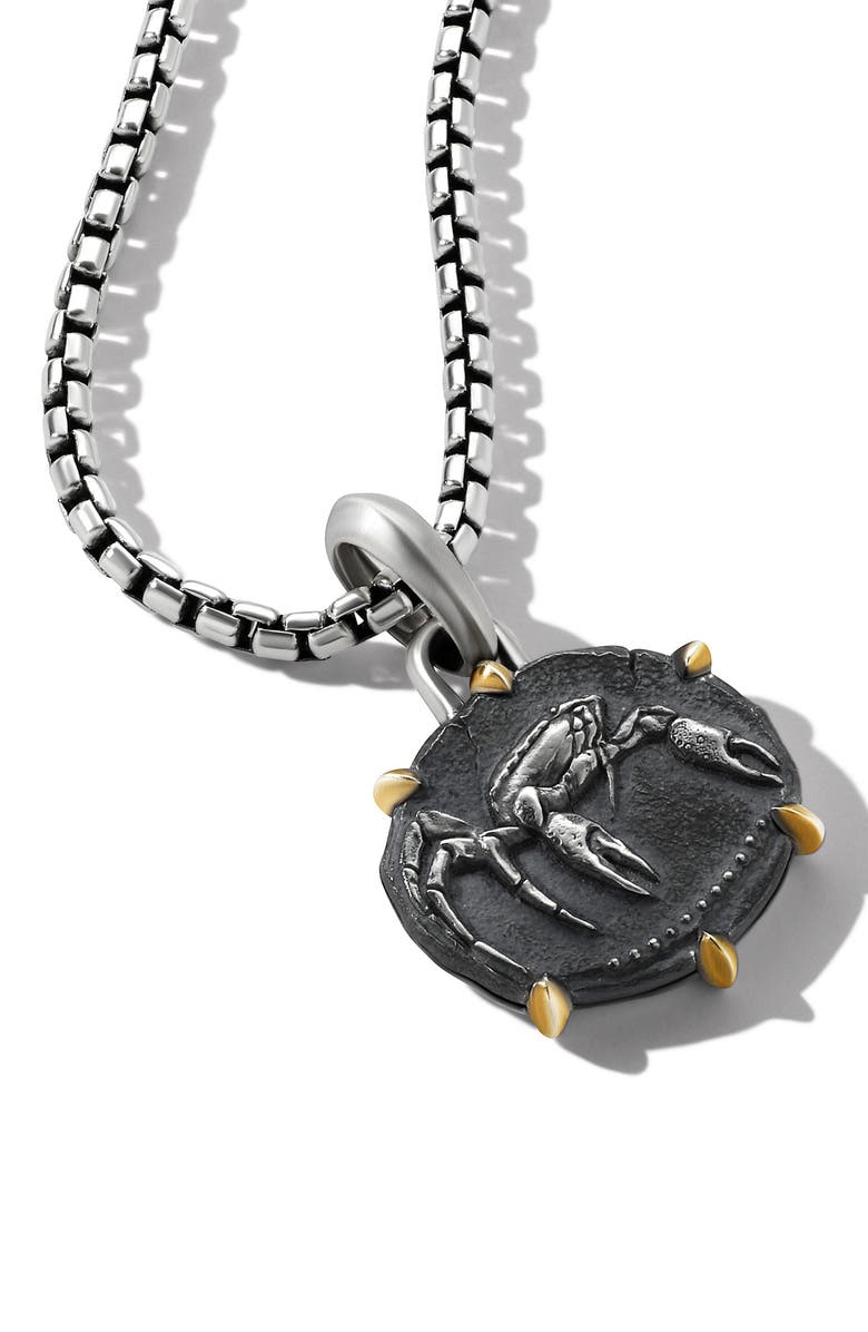 David Yurman Zodiac Amulet Pendant, Alternate, color, Silver-Cancer