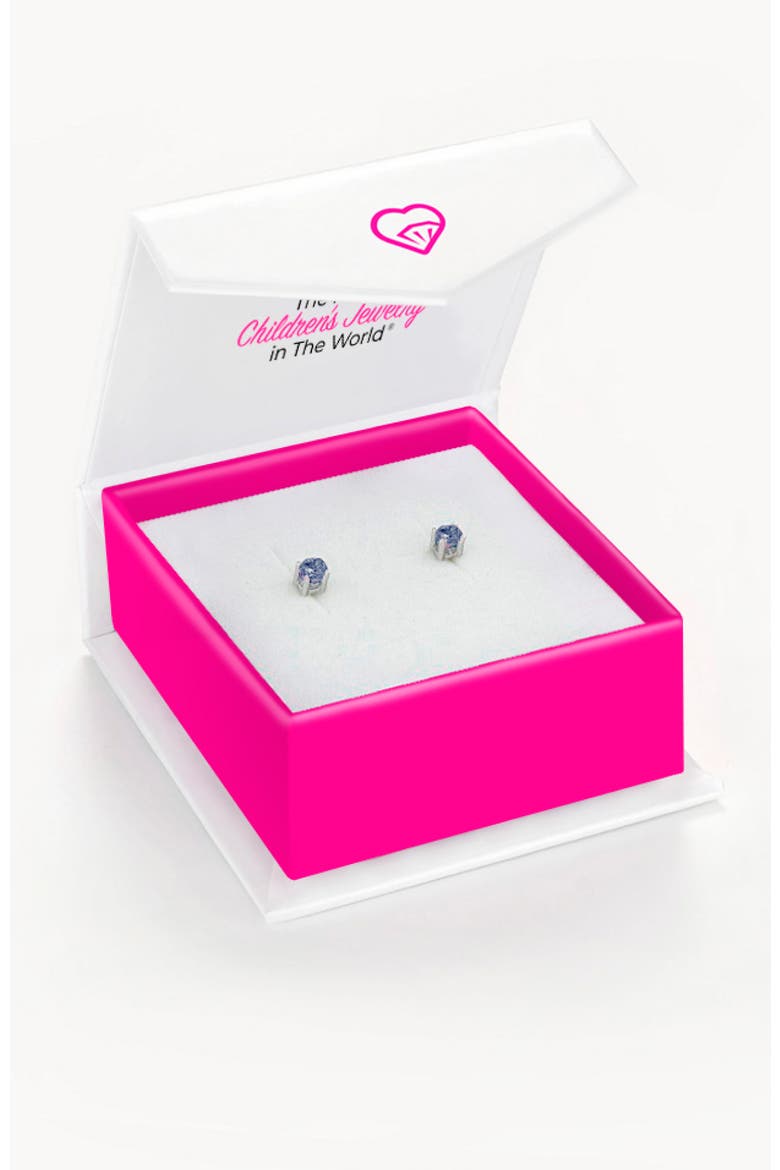 Classic Round Solitaire Earrings, Alternate, color, June