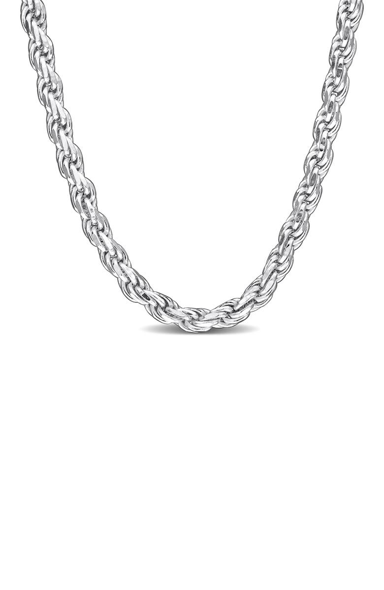 DELMAR Diamond Cut Rope Chain Necklace, 2.30mm, Main, color, 
