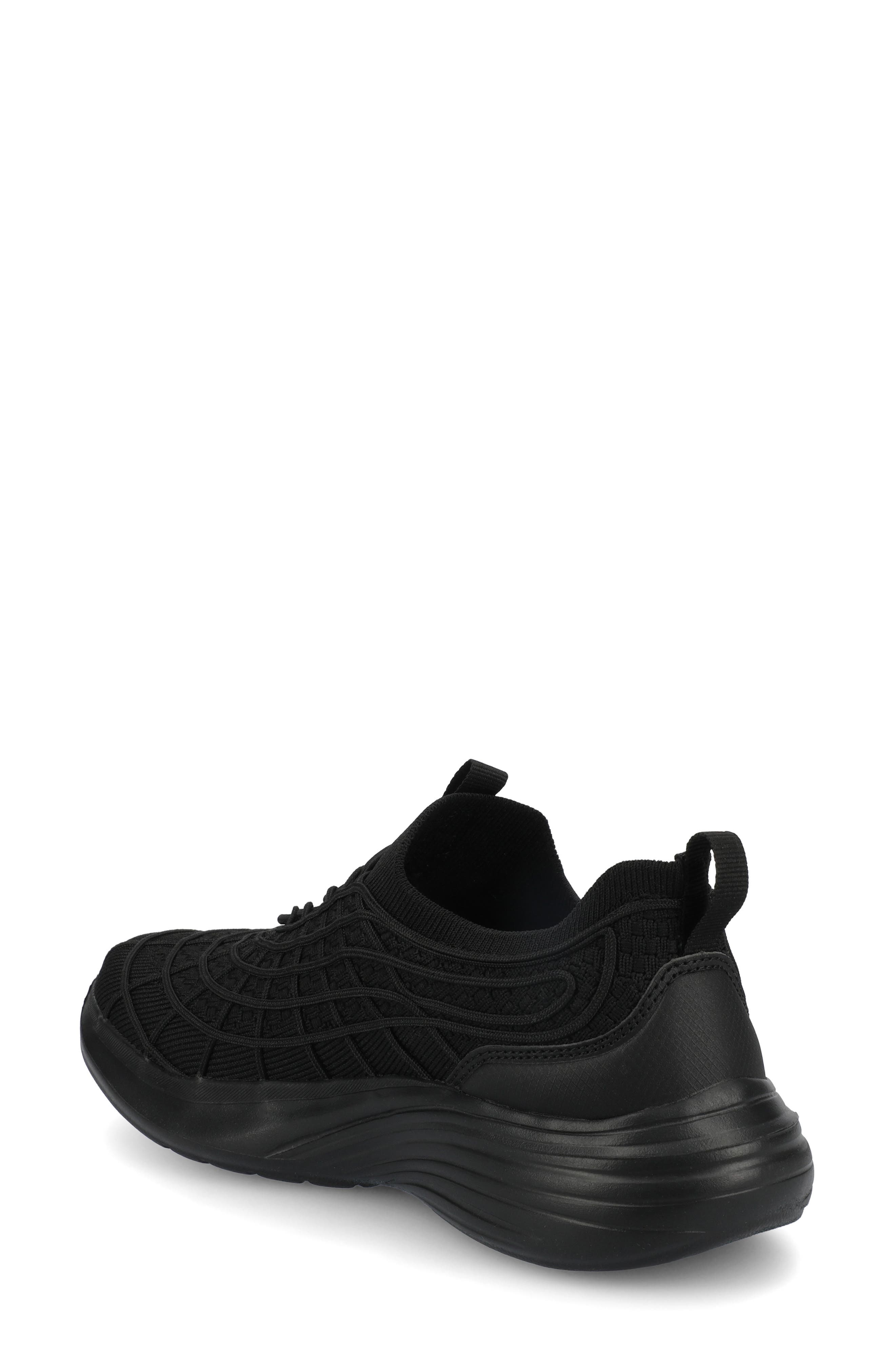 Journee Collection Dasha Knit Sneaker, Alternate, color, Black