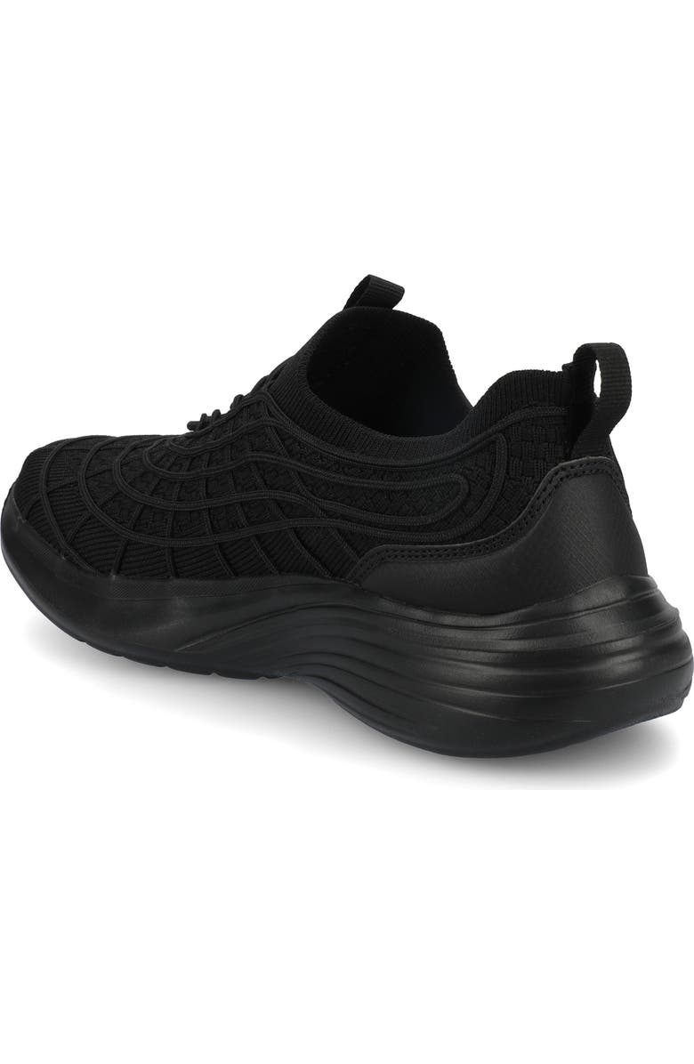 Journee Collection Dasha Knit Sneaker, Alternate, color, Black