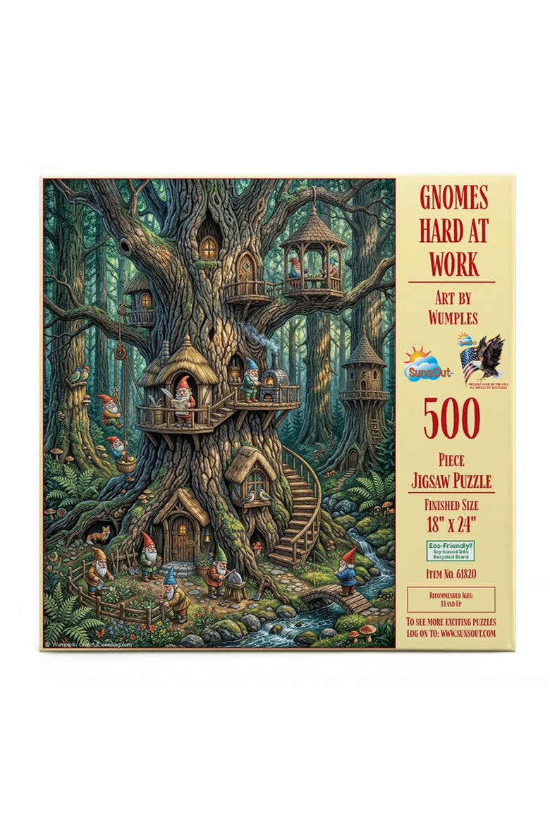 Gnomes Hard at Work 500, Alternate, color, Multicolor