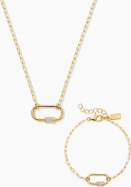 Electric Picks Melrose Carabiner Necklace and Bracelet Set of 2