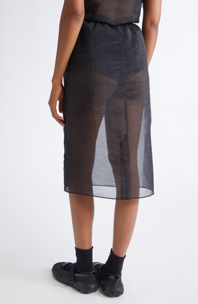 Cecilie Bahnsen Bambi Liquid Myrtia Midi Skirt, Alternate, color, Black