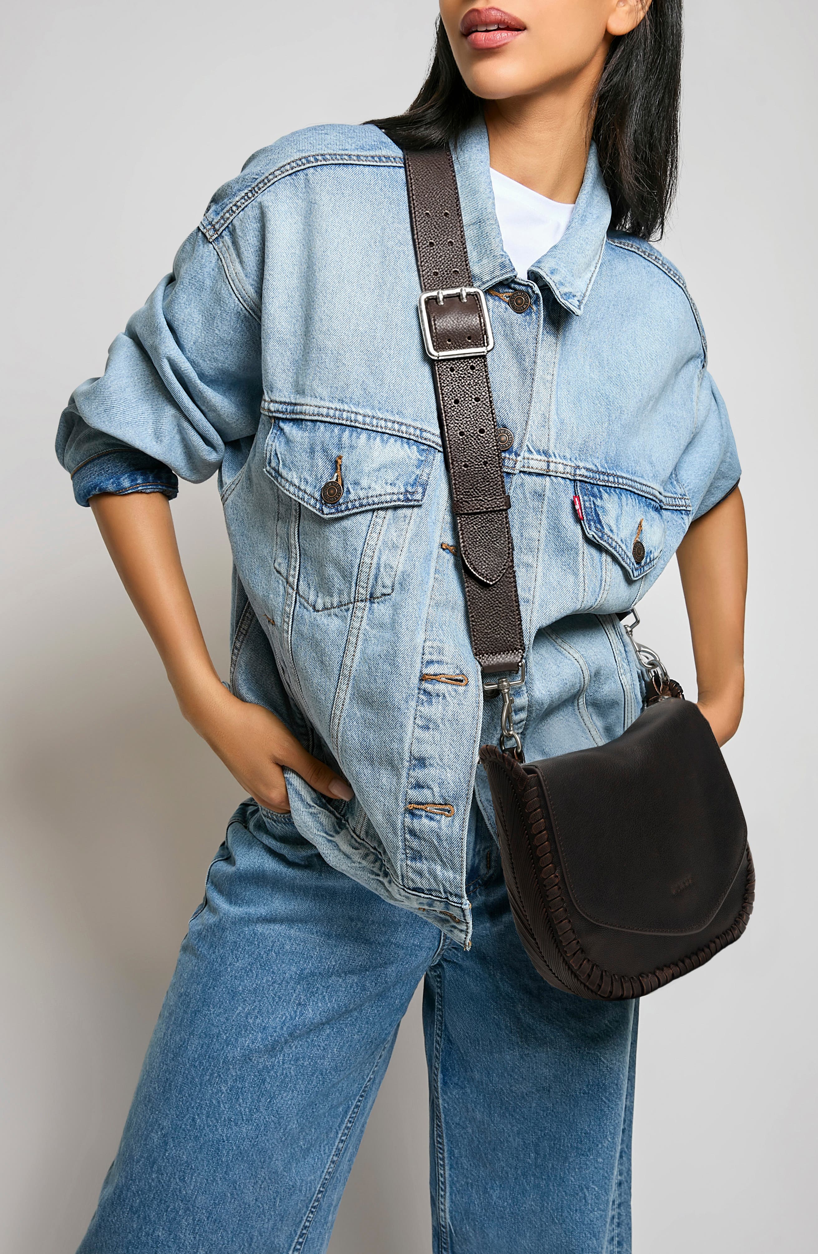 All for Love Leather Crossbody Bag, Alternate, color, FUDGE BRUSH OFF
