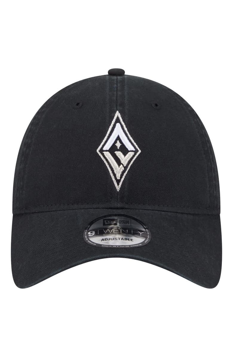 New Era Unisex New Era Black Las Vegas Aces Core Alt Logo 9TWENTY Adjustable Hat, Alternate, color, Black