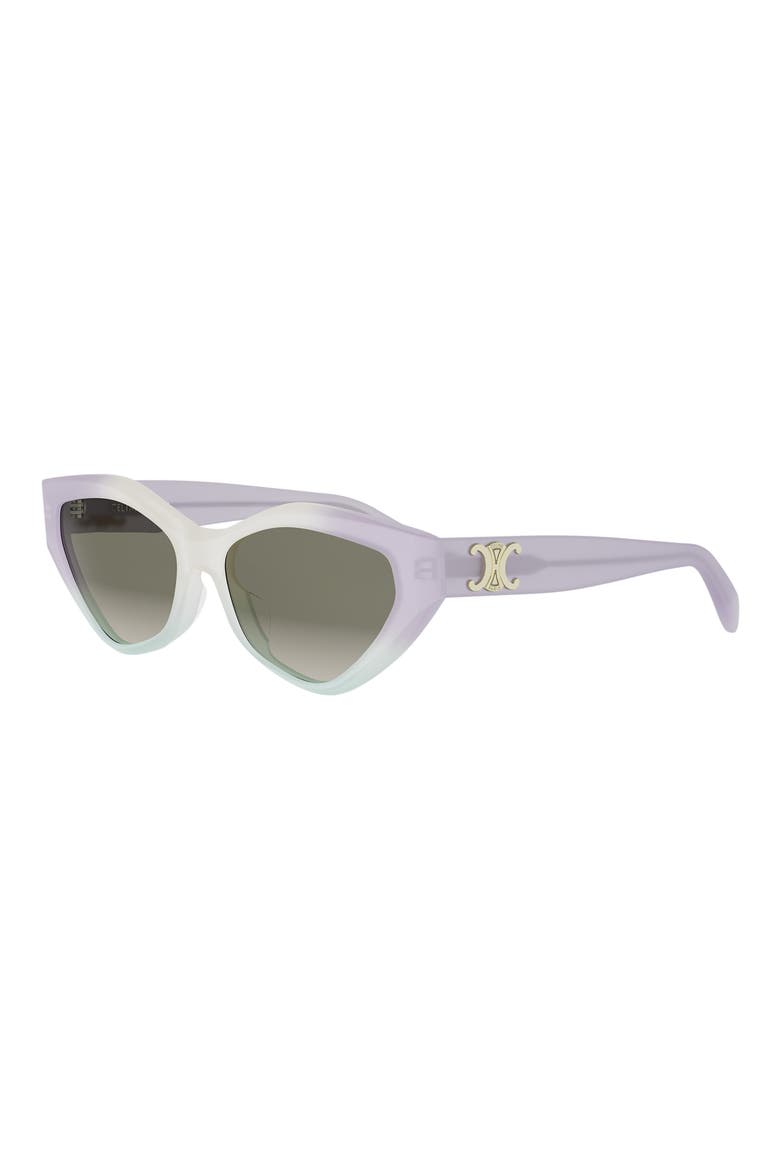 Triomphe 17 56mm Cat Eye Sunglasses, Alternate, color, LILAC/ OTHER / GRADIENT BROWN
