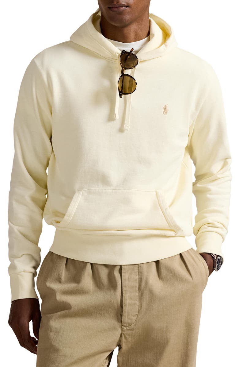 Polo Ralph Lauren Loopback Cotton Fleece Hoodie, Main, color, Clubhouse Cream