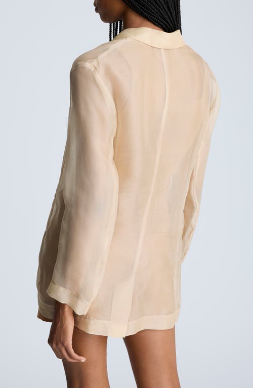 Kenneth Cole Organza Blazer In Beige Bronze