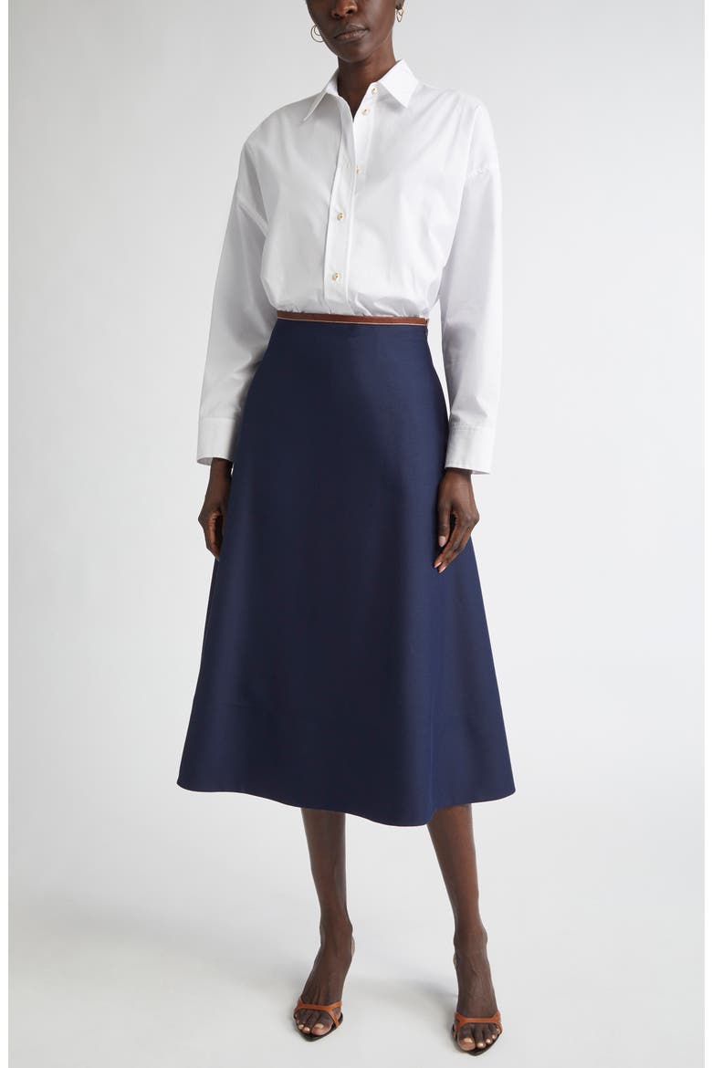 Cotton Poplin Button-Up Shirt, Alternate, color, CLASSIC WHITE