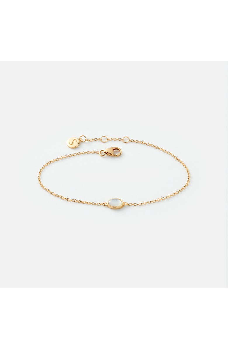 Sara Patino Gold Oval Pearl Bracelet, Main, color, Gold