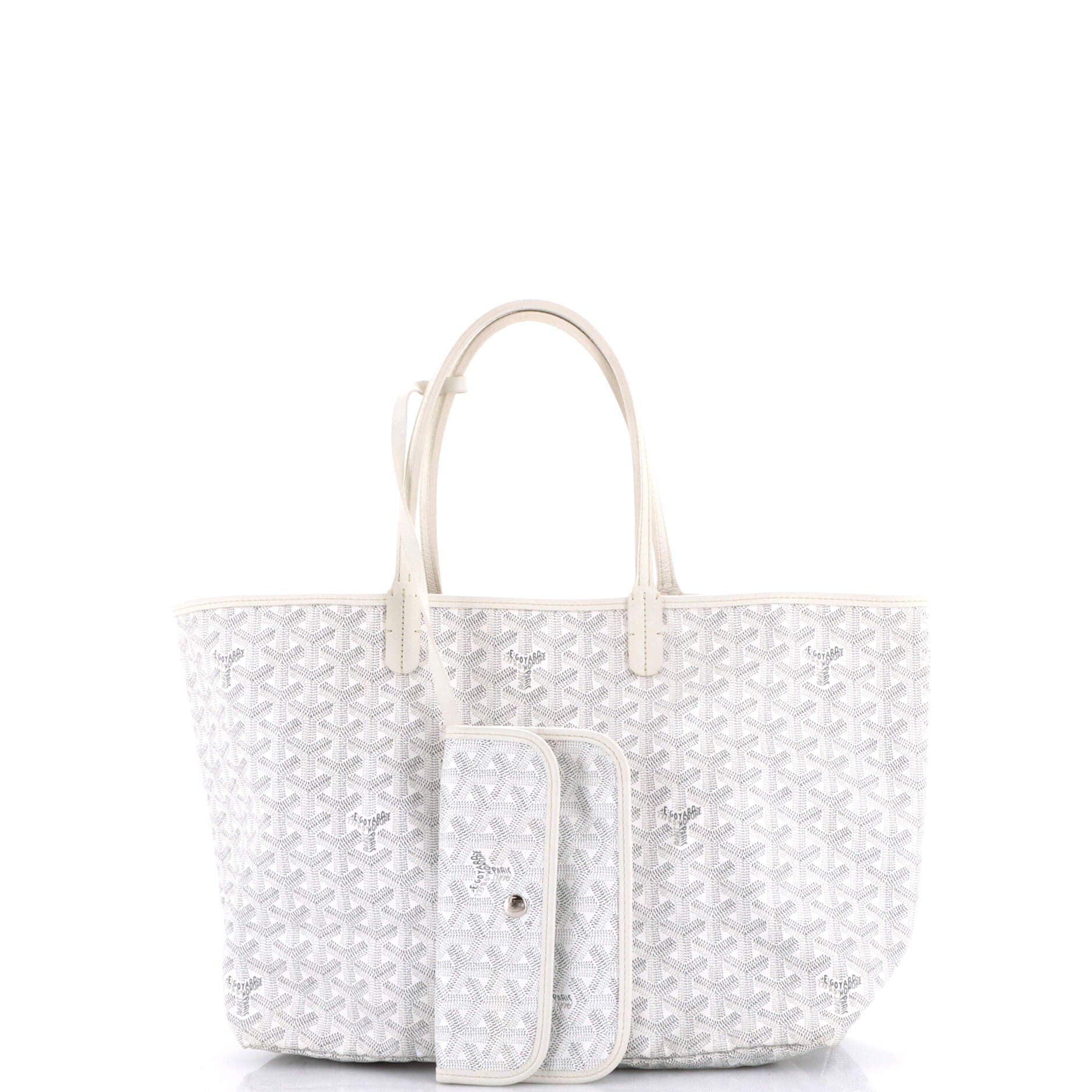 Pre-Owned Goyard Saint Louis Tote Coated Canvas PM, Alternate, color, White