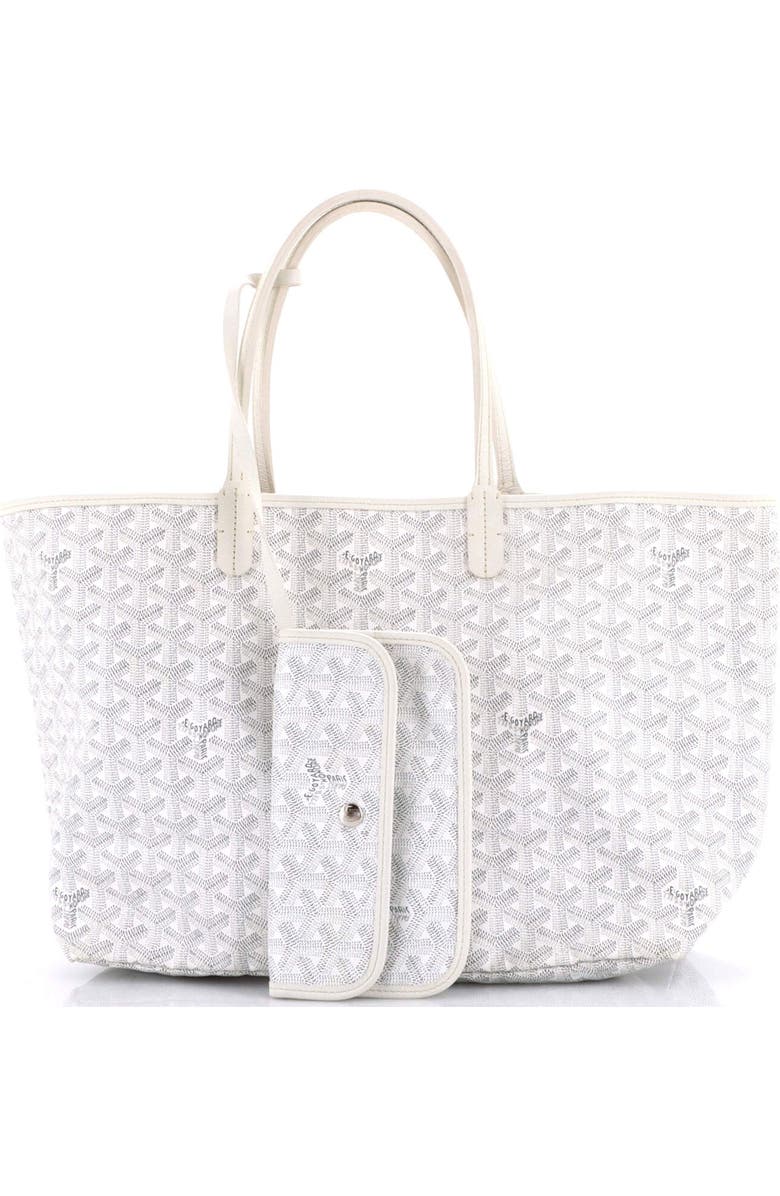 Pre-Owned Goyard Saint Louis Tote Coated Canvas PM, Alternate, color, White