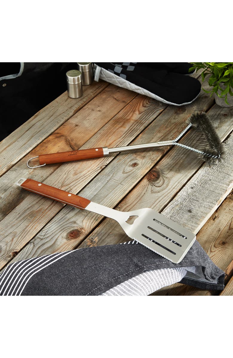 BergHOFF BBQ Turner & Brush Set, Alternate, color, Brown
